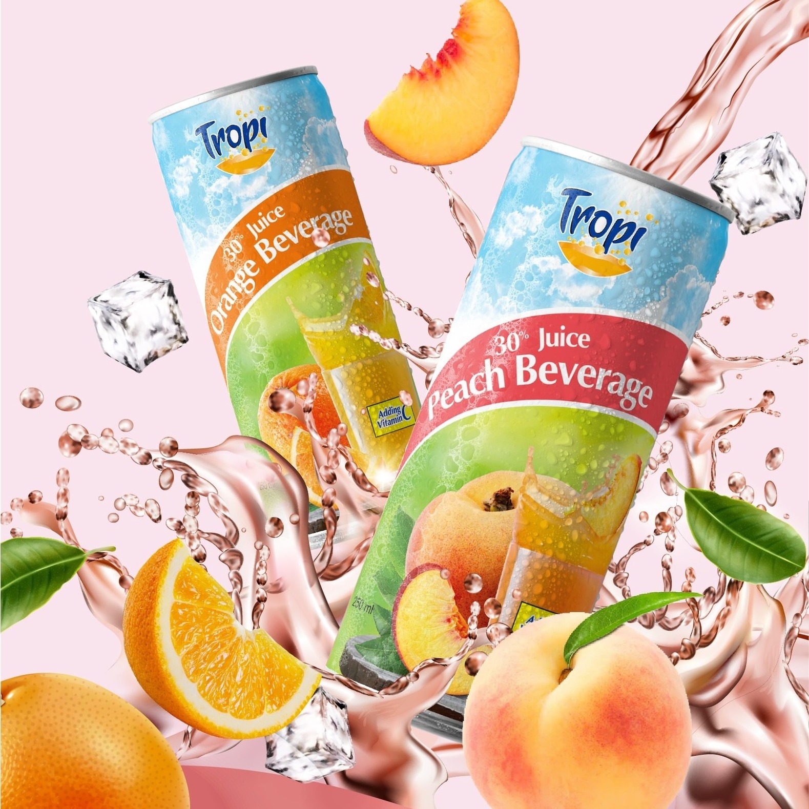 Tropical Juice Fruit Drinks 330ml can - Tropi Brand or OEM Private Label - Best Price Manufacturer