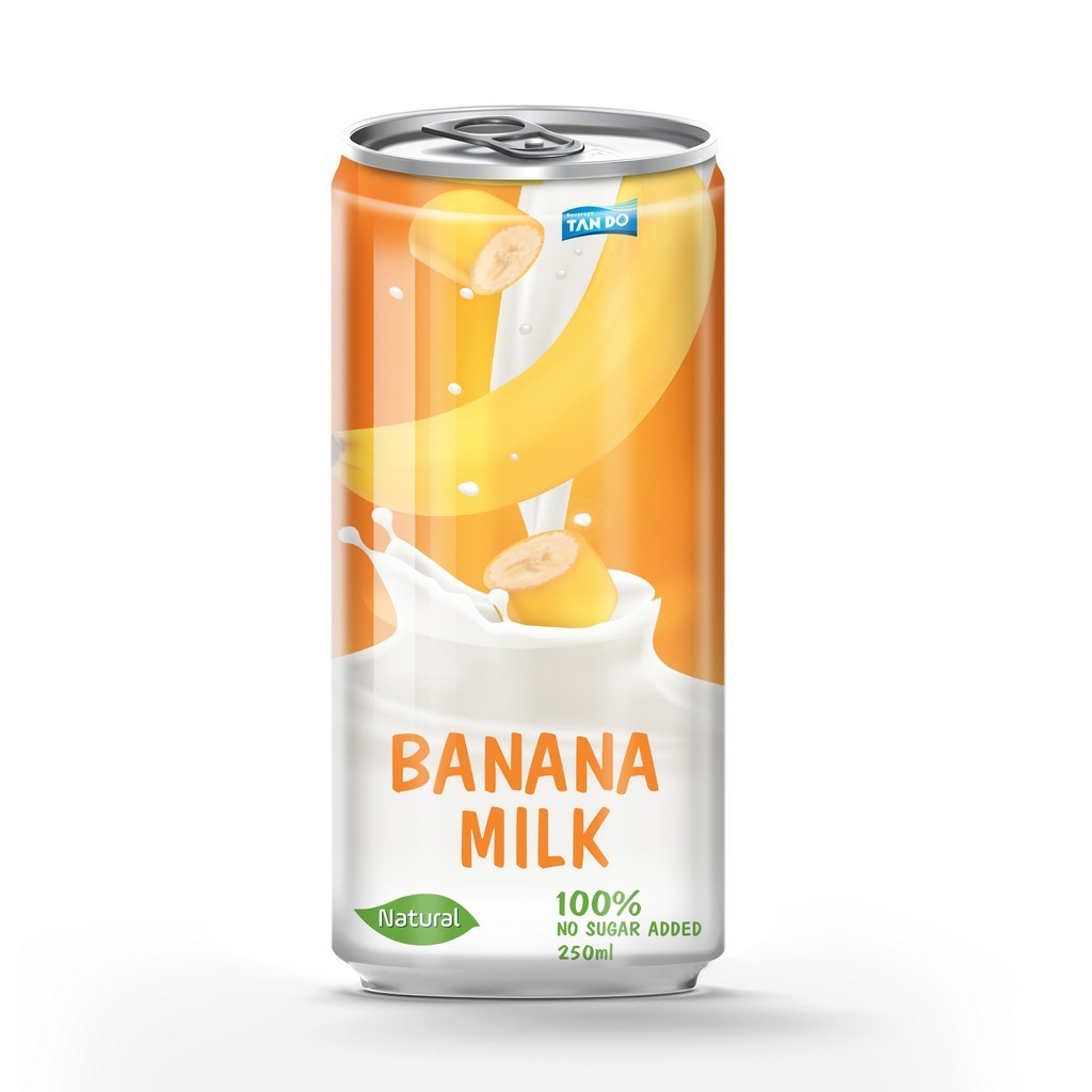 250ml Banana Milk Beverages Exotic Soft Drinks High Quality