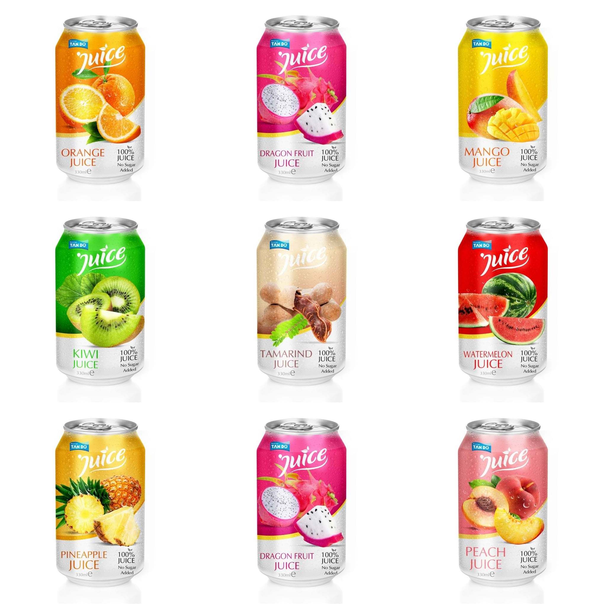 Tropical Juice Fruit Drinks 330ml can - Tropi Brand or OEM Private Label - Best Price Manufacturer