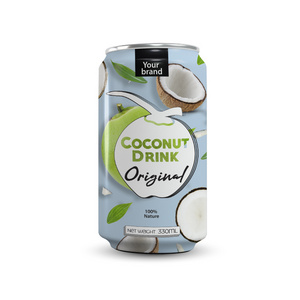 Competitive Price Coconut Water Drink in 330ml can OEM ODM with Many Flavors Original Banana CoCo water