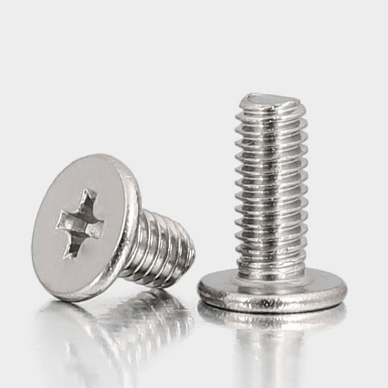 SS 316 stainless steel 6-32 metric locking screw black round flat head machine screws