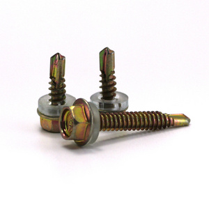 Carbon Steel Galvanised Truss/Wafer/Pan/Hex Washer Head Self Drilling Roofing Screws with EPDM Washers