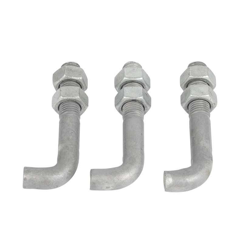 Grade 8.8 HDG L Foundation Right Angle Bolt Hanger Bolt Shape Hook l type concrete anchor bolt