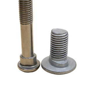 High Strength Galvanized custom security bolt Round umbrella Head Railway Screws elliptic neck track shoe bolt