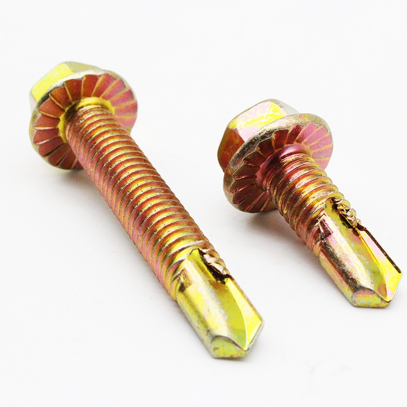 Colorful Hex flange truss head washer head drywall self screw drilling screw with tip