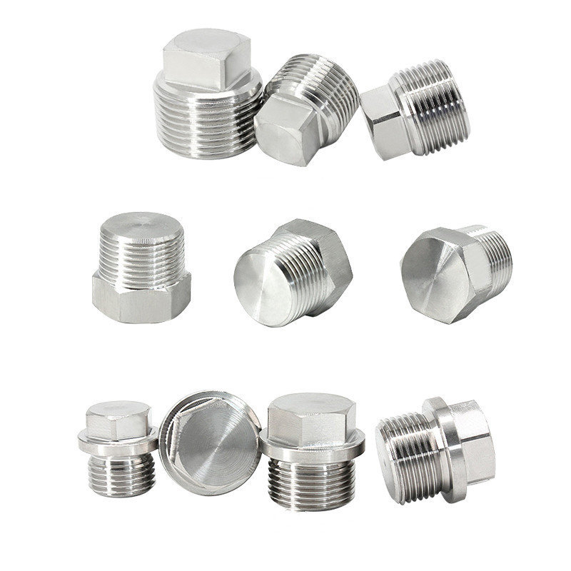 Stainless steel Male Threaded screw hex head tapered screw Oil Drain Plug screw plug with collar and hexagon socket