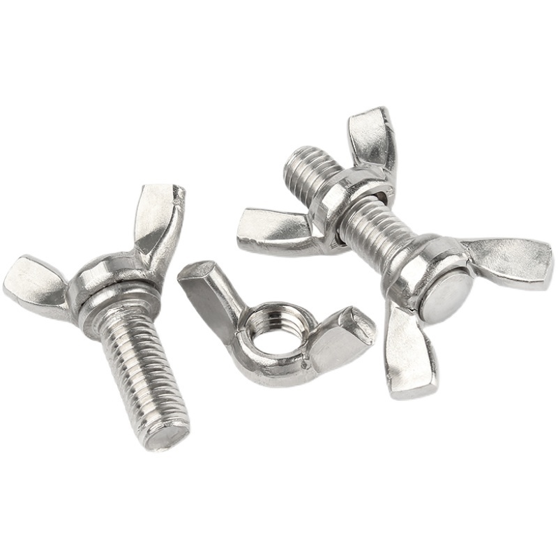 Din 315 din 316 stainless steel s.s 304 butterfly screw bolt and handle wing nut for drum