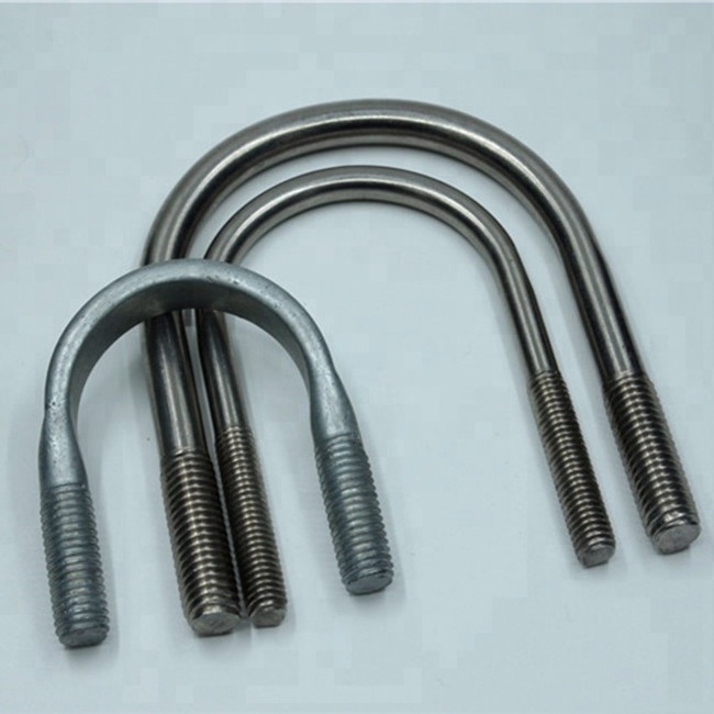 High Strength Carbon Steel Class 4.8 8.8 Zinc Plated HDG Coating U-Shaped Bolts Round U Bolts