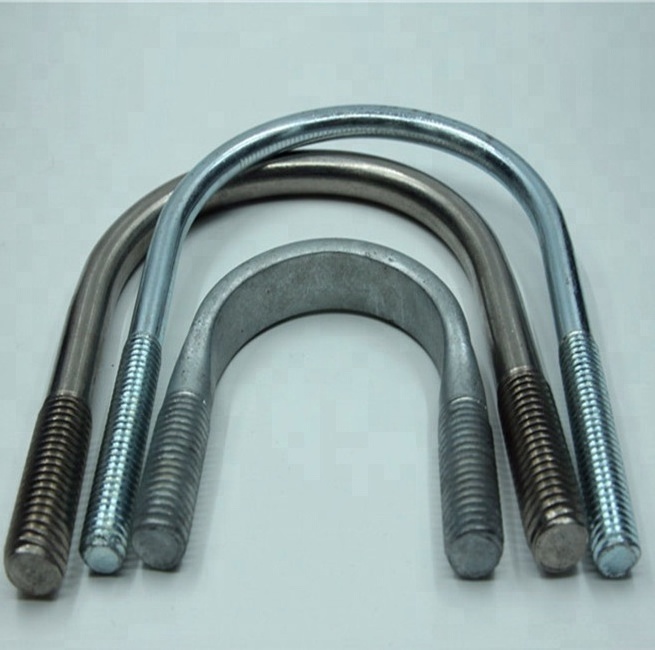 High Strength Carbon Steel Class 4.8 8.8 Zinc Plated HDG Coating U-Shaped Bolts Round U Bolts