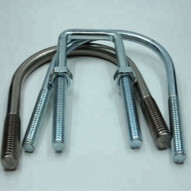 High Strength Carbon Steel Class 4.8 8.8 Zinc Plated HDG Coating U-Shaped Bolts Round U Bolts