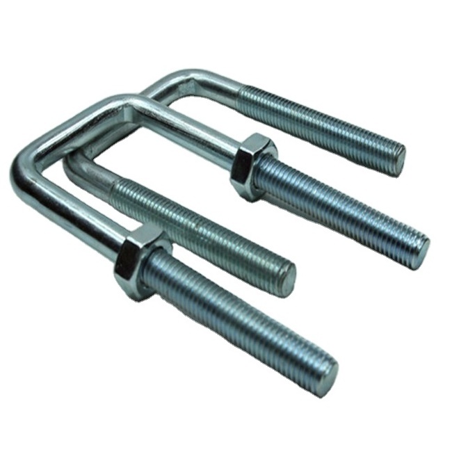 High Strength Carbon Steel Class 4.8 8.8 Zinc Plated HDG Coating U-Shaped Bolts Round U Bolts