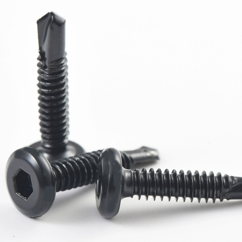 Black phosphated Galvanized washer head patta drywall 316 self drilling screw hex head roofing screw