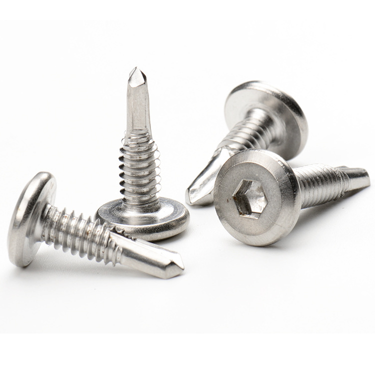 Carbon Steel Galvanised Truss/Wafer/Pan/Hex Washer Head Self Drilling Roofing Screws with EPDM Washers