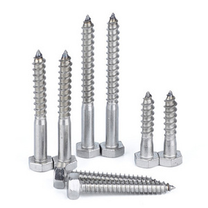 Latest Stock Size M6-M20 A2 A4 Stainless Steel 304 316 hex Lag wood screw