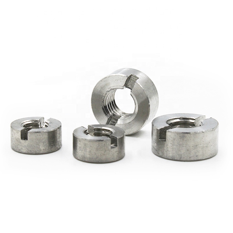 Customized stainless steel 304 din 546 Anti Theft Bearing Lock Nut groove slotted round coupling nut