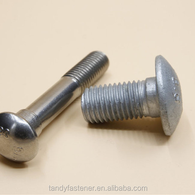 High Strength Galvanized custom security bolt Round umbrella Head Railway Screws elliptic neck track shoe bolt