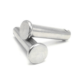 Custom special  Stainless Steel 304 DIN 1444 round head hole Pin shaft no thread cylindrical bolt with Pin Hole