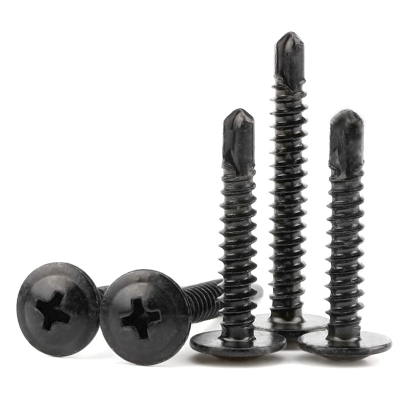 Black phosphated Galvanized washer head patta drywall 316 self drilling screw hex head roofing screw