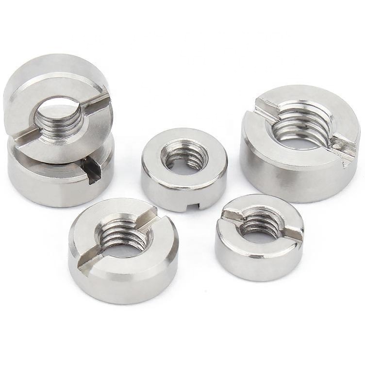 Customized stainless steel 304 din 546 Anti Theft Bearing Lock Nut groove slotted round coupling nut