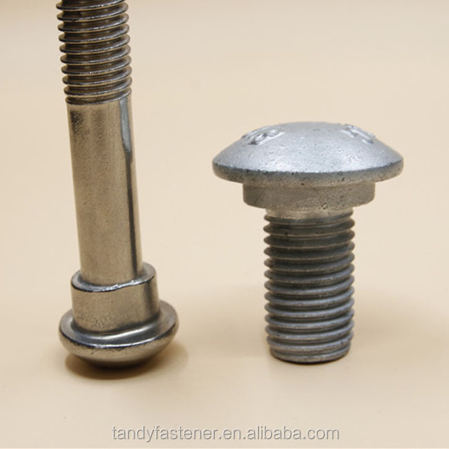 High Strength Galvanized custom security bolt Round umbrella Head Railway Screws elliptic neck track shoe bolt