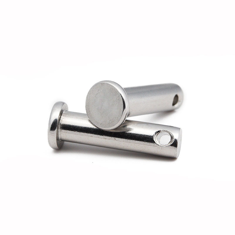 Custom special  Stainless Steel 304 DIN 1444 round head hole Pin shaft no thread cylindrical bolt with Pin Hole