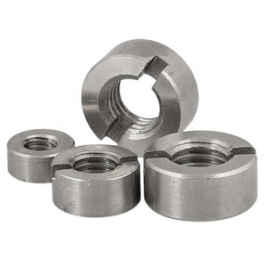 Customized stainless steel 304 din 546 Anti Theft Bearing Lock Nut groove slotted round coupling nut