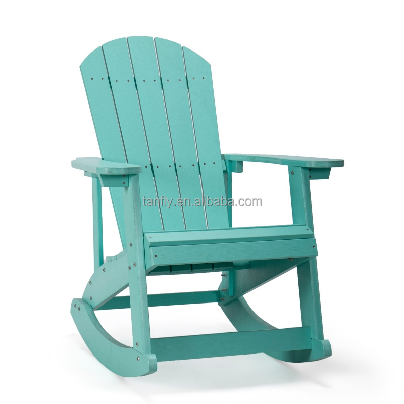 HDPE Adirondack Chair Recycled Plastic Wood All-Weather Resistant Rocking Adirondack Chair Modern