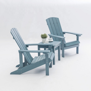 High Quality Waterproof Outdoor Garden Plastic Adirondack Chair Kits Folding Lounge Furniture