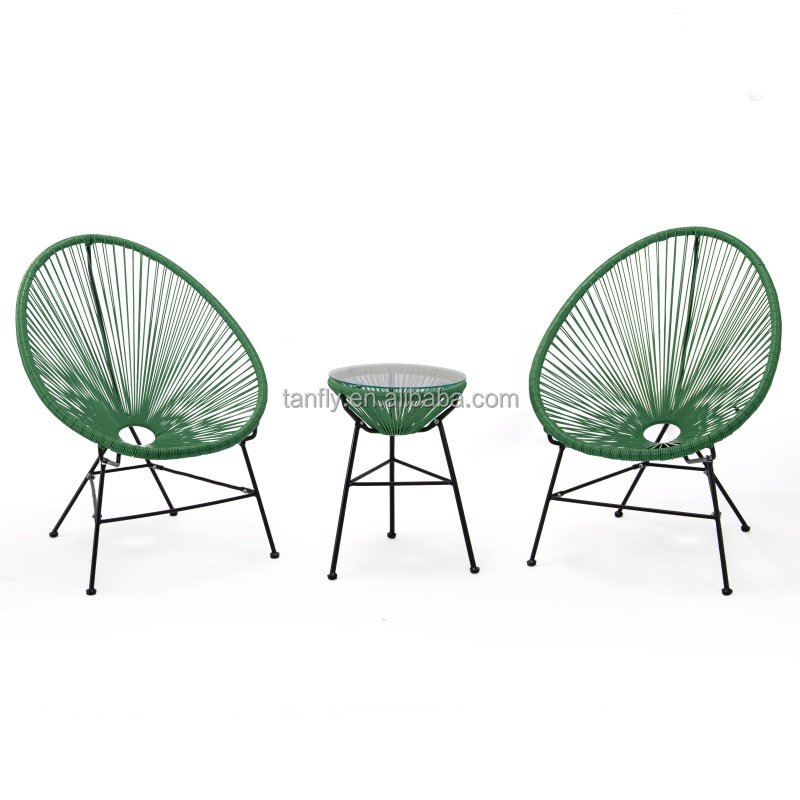 Acapulco Chair Outdoor Hot Selling Oval Weave Acapulco Chair Stacking Rattan String Chair