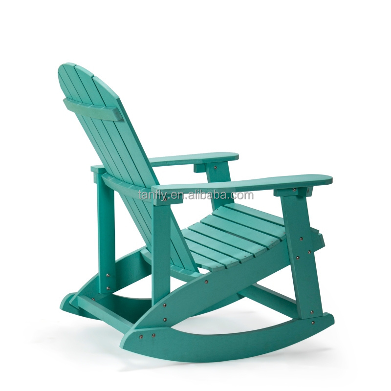 HDPE Adirondack Chair Recycled Plastic Wood All-Weather Resistant Rocking Adirondack Chair Modern