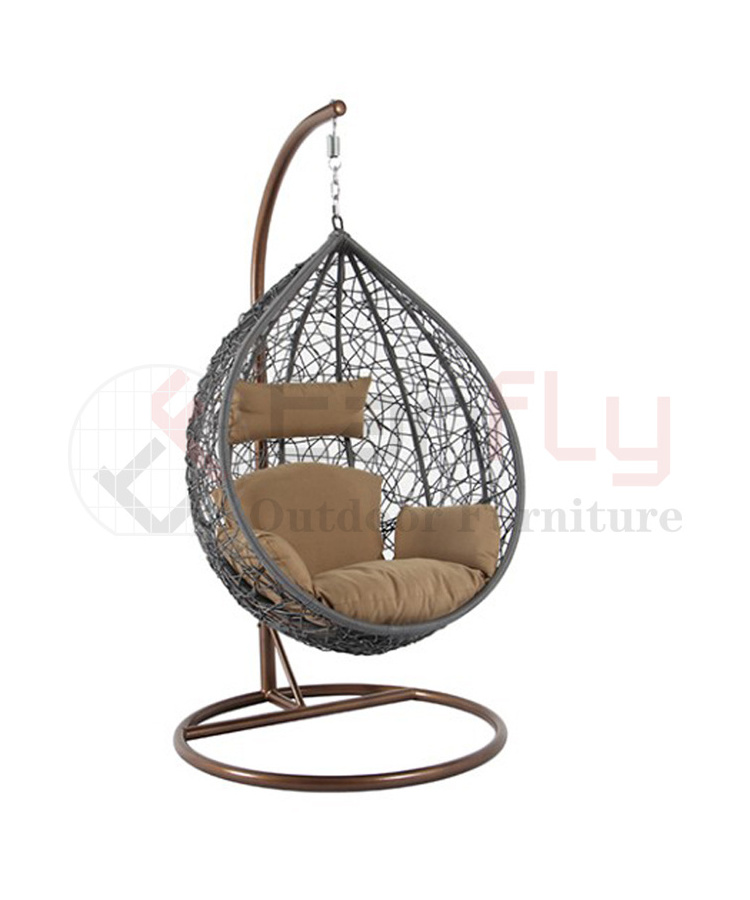 Outdoor rattan chair Hanging Rattan Egg Chair Leisure Wicker Patio Swing