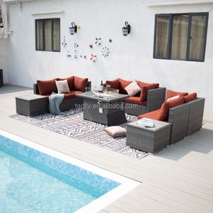 Garden Patio Rattan Wicker Furniture Sofas Outdoor L Shape Sofa Set