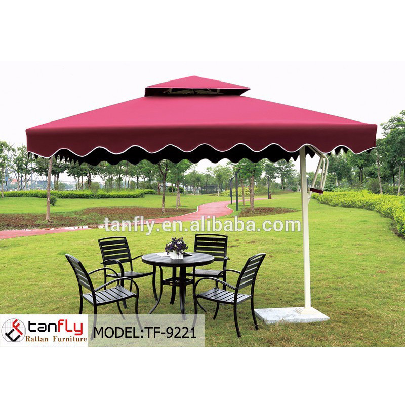 High Quality windproof square aluminum patio garden umbrella