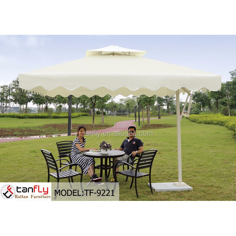 High Quality windproof square aluminum patio garden umbrella