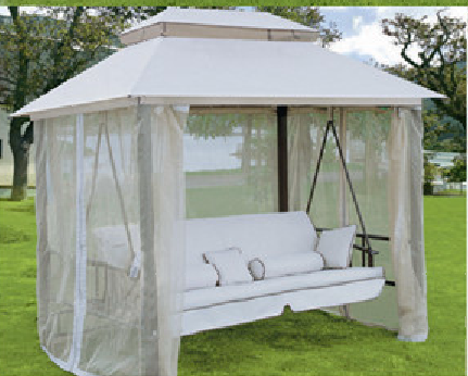 Outdoor Furniture Patio Garden Gazebo Swing with Canopy