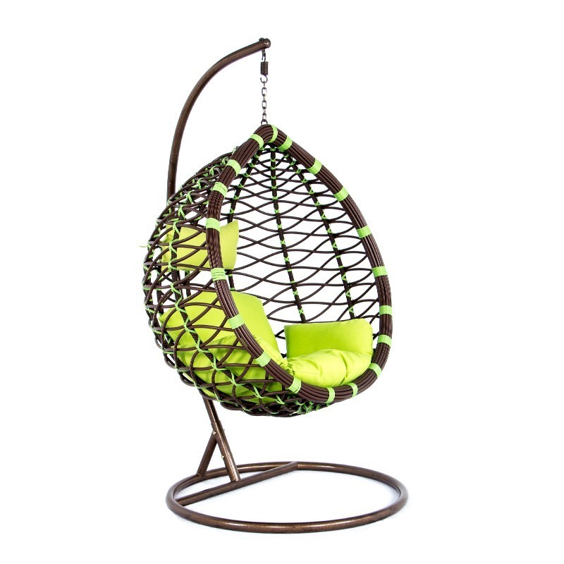 Rattan Hanging Patio Chairs Balcony Swing Hanging Egg Shaped wicker Chair White