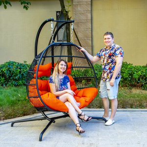 Egg Shape Hammock 2 Seater Garden Swing For Cheap Rattan Hanging Chair