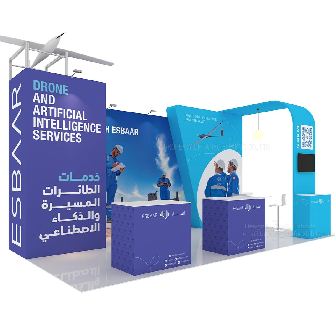 Portable Marketing Vendor Booth Display Stand for Expo