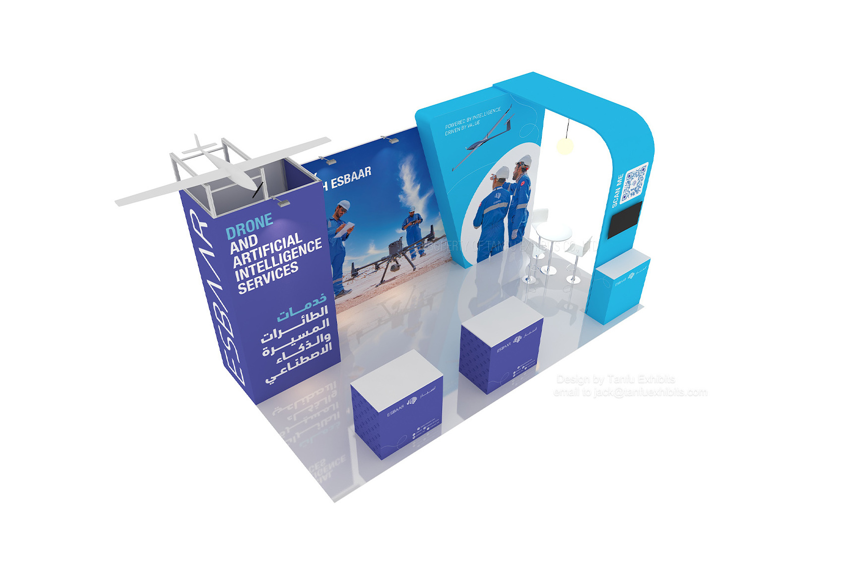 Portable Marketing Vendor Booth Display Stand for Expo