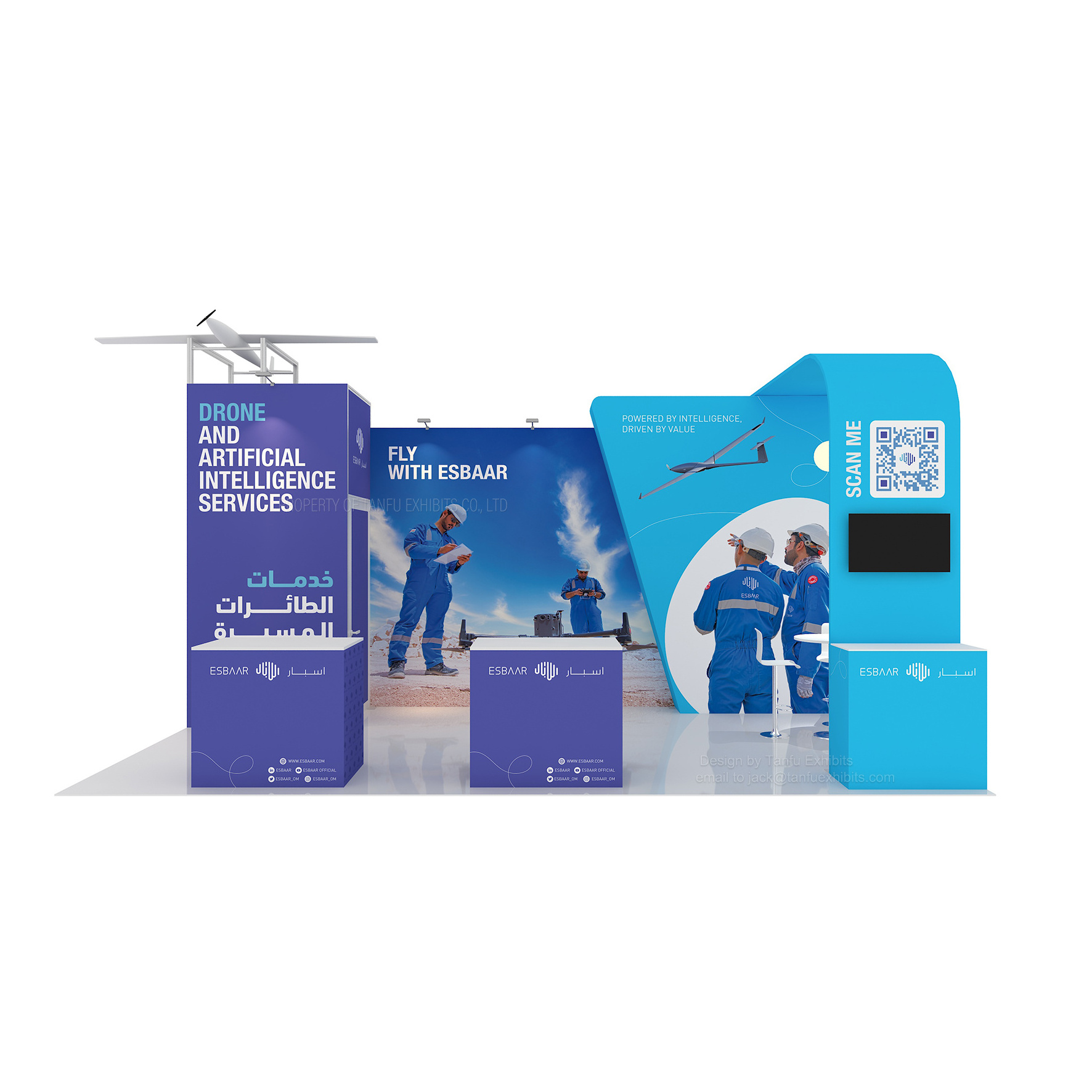 Portable Marketing Vendor Booth Display Stand for Expo