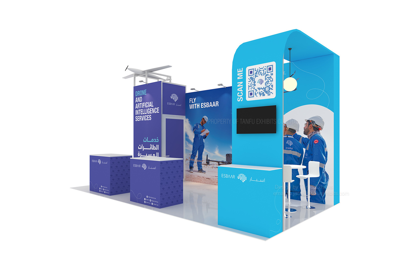 Portable Marketing Vendor Booth Display Stand for Expo