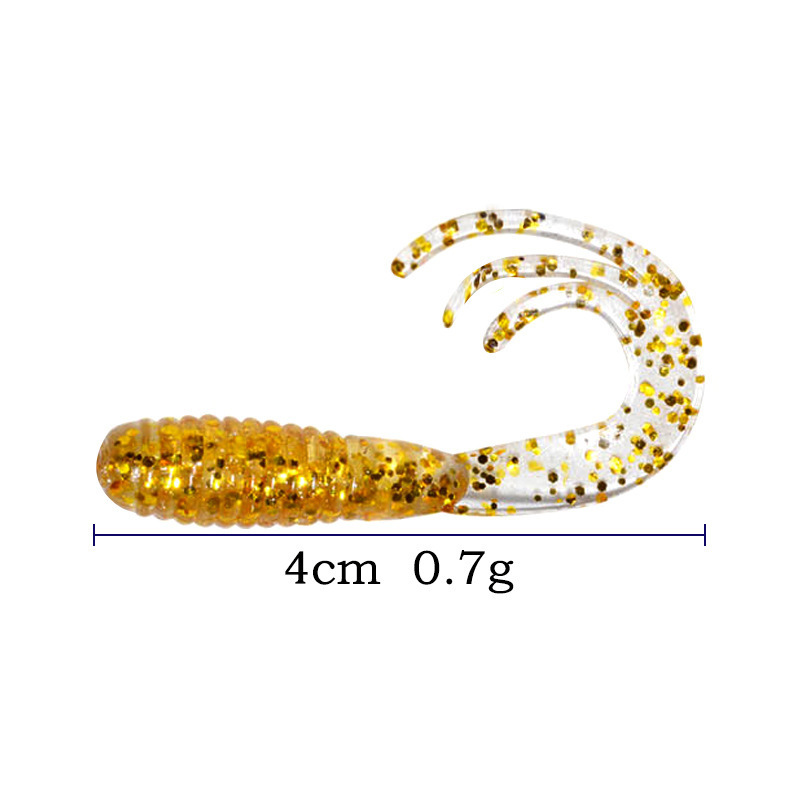 OEM and on stocks soft bait worm 4cm 0.7g single tail fishing lure soft bait