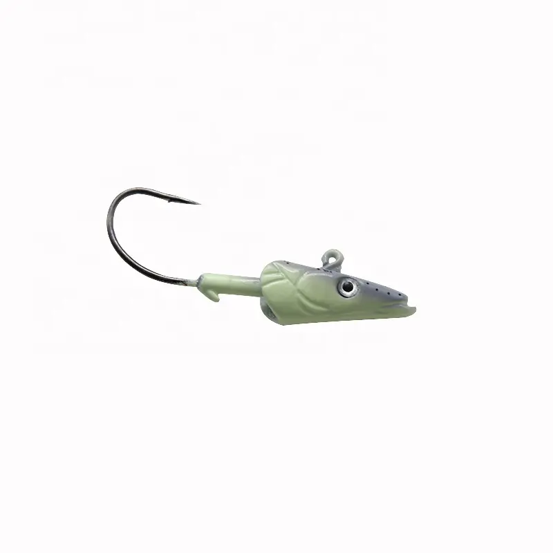 Manufacturer selling soft eel bait jig head saltwater hook with 3d fish eyes