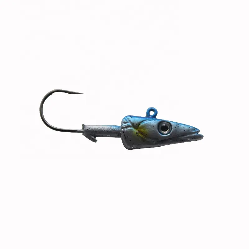 Manufacturer selling soft eel bait jig head saltwater hook with 3d fish eyes