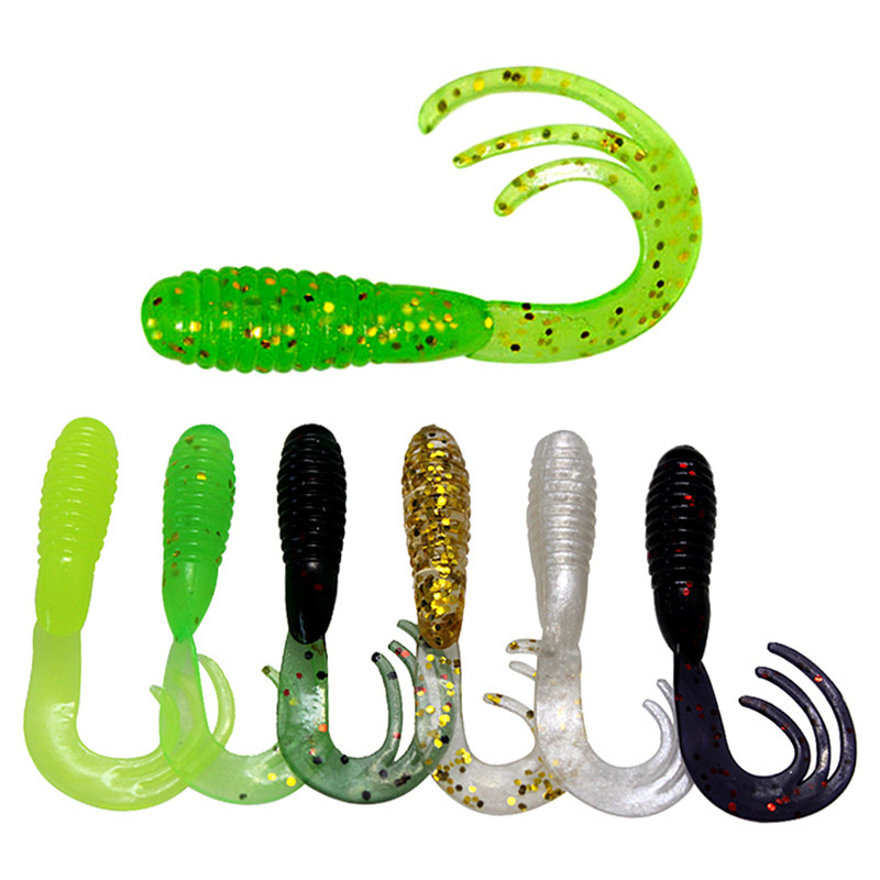 OEM and on stocks soft bait worm 4cm 0.7g single tail fishing lure soft bait