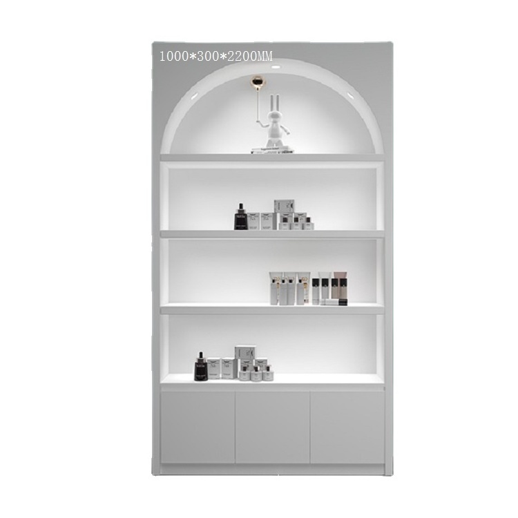 Factory Customized  Simple and Fashion Retail store arched cosmetic/shoes/ bag display shelf