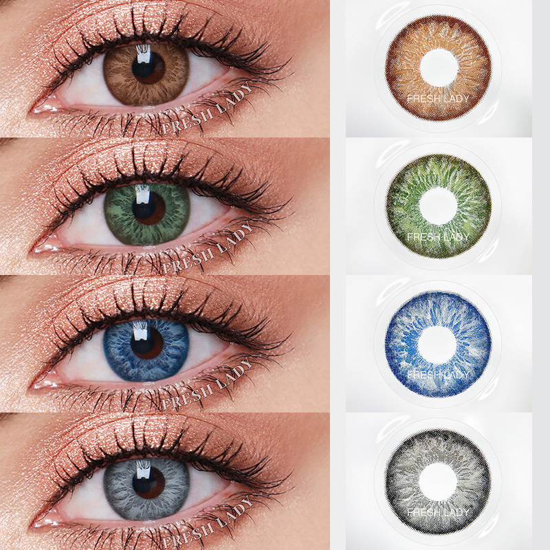 Linagguo Fresh Lady cocktail series  eye fashion coloured wholesale contact lenses