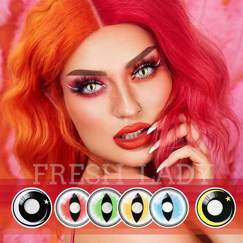 Kangshida Wholesale cosplay colored crazy cat eyes contacts