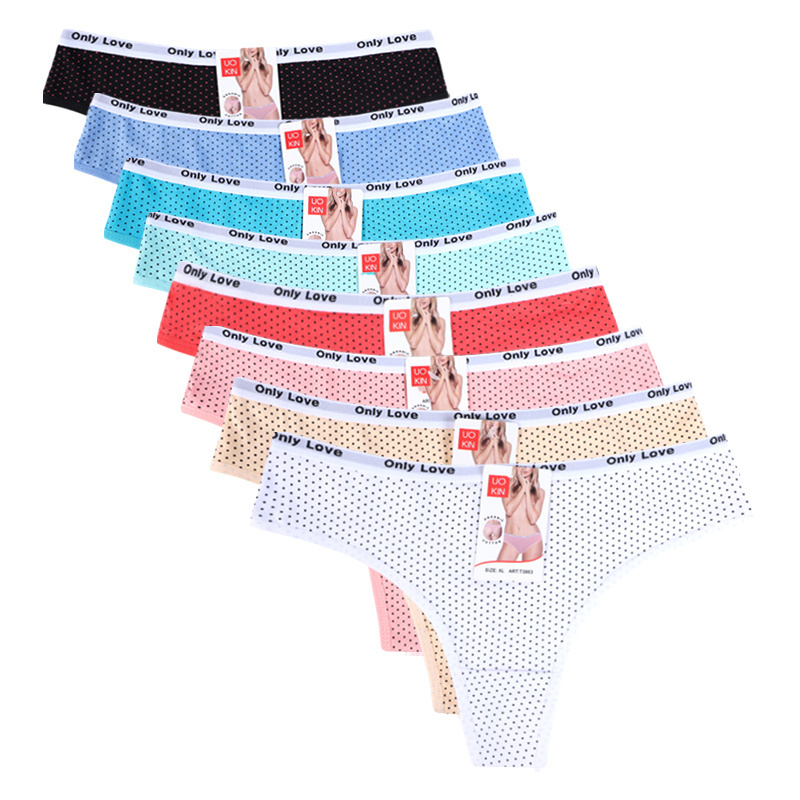 UOKIN Ladies Sexy Women's Thongs T Back Low Waist See Through Panties Cotton Briefs Thongs For Women