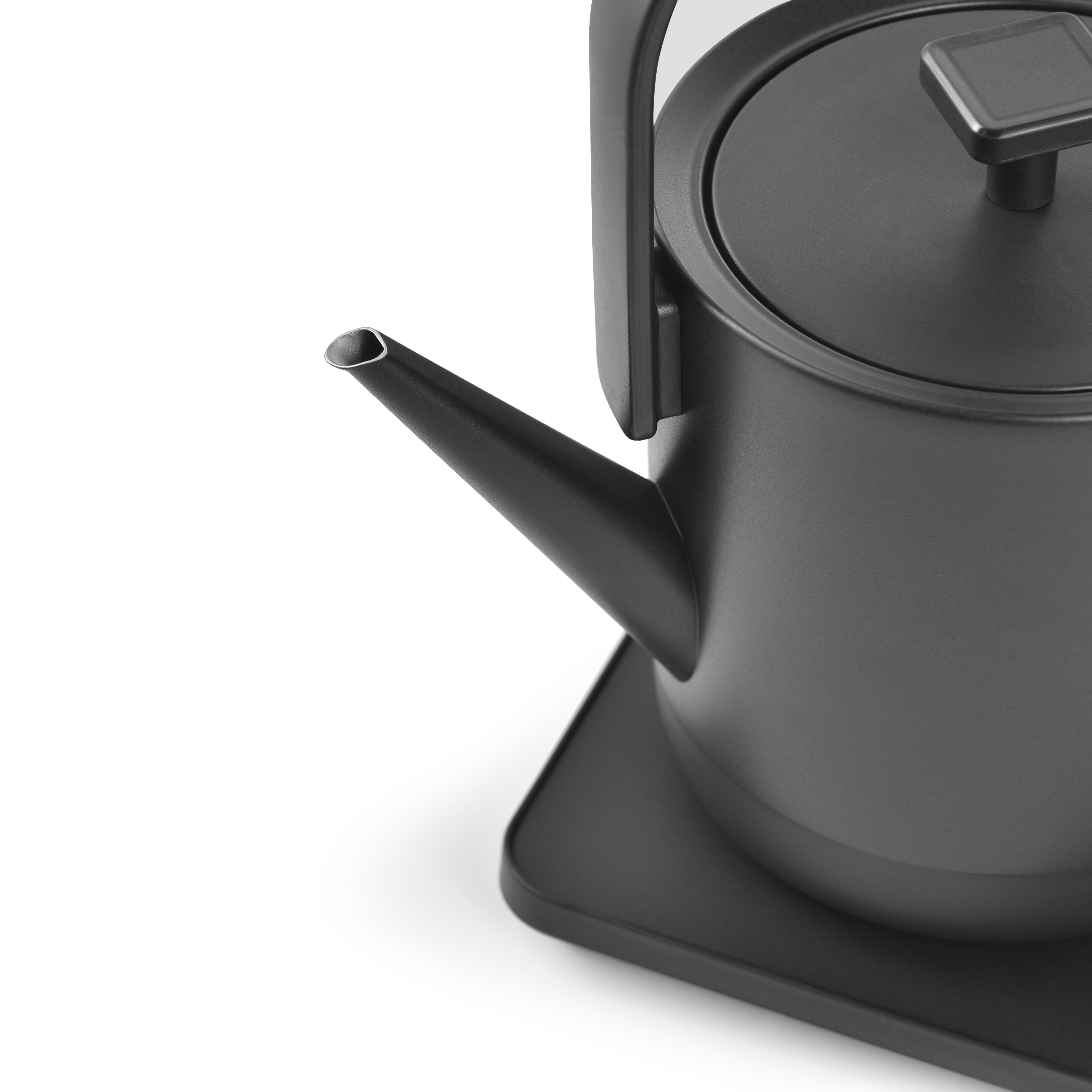 Black square base 304 food grade stainless steel rapid heating mini electric tea kettle new design electric kettle